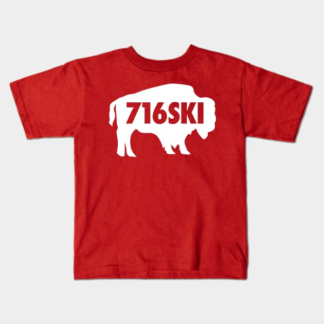 Buffalo Dyngus Day Capitol 716ski Polish Buffalo 716 Kids T-Shirt by PodDesignShop